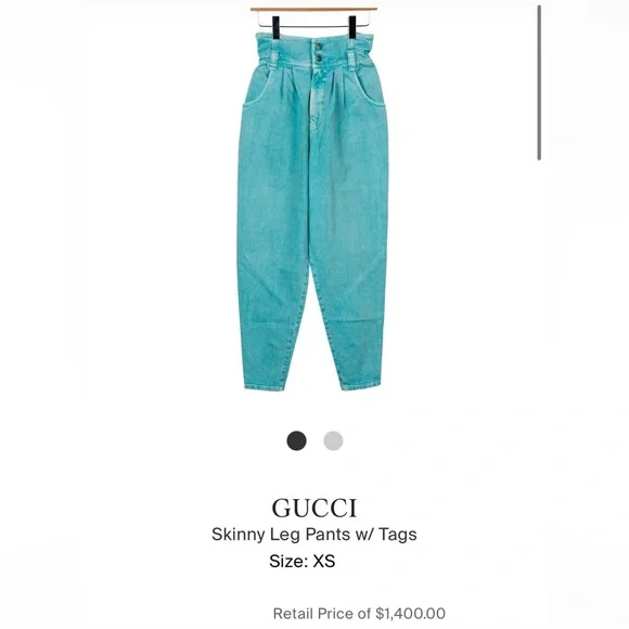 Gucci Blue Embroidered Cherry Jeans 💯AUTH